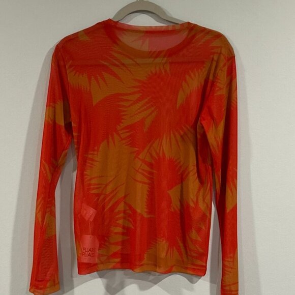 Pleats Please Issey Miyake Printed Crew Neck Blouse Size S - Picture 5 of 9